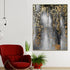 The Black and Gold Nile River Delta Abstract 100% Hand Painted Wall Painting (With Outer Floater Frame)